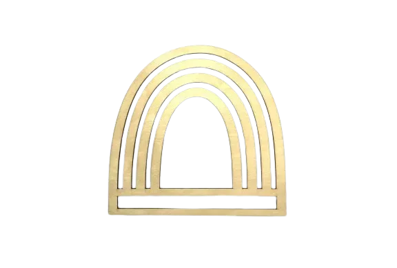 [bazamaktecz] HOUTEN BASIS REGENBOOG 25CM