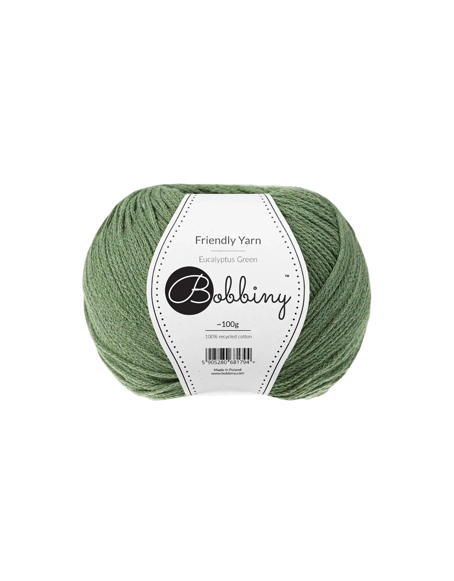 BOBBINY FRIENDLY YARN - EUCALYPTUS GREEN