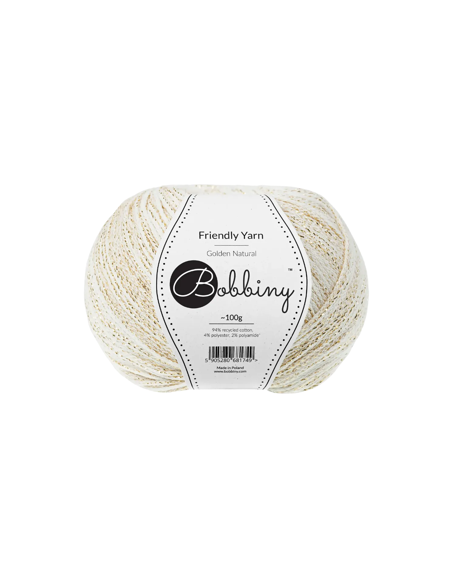BOBBINY FRIENDLY YARN - GOLDEN NATURAL
